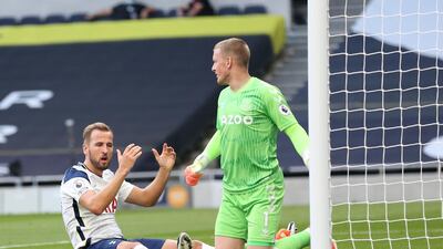 Harry Kane after his miss. AP