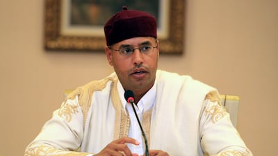 The Libyan sovereign wealth fund has failed in its legal case against an alleged associate of Saif Al Islam Qaddafi, pictured, over payments linked to an investment project. EPA