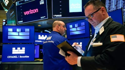 Traders work at the New York Stock Exchange. In the last 100 years, US stocks rose in 60 per cent of presidential inaugural years. AFP