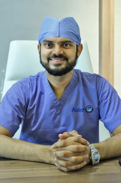 Dr Sherbaz Bichu, chief executive of Aster Hospitals and Aster Clinics UAE, says a 50-bed hospital in Dubai’s Sonapur area is dedicated to handle Covid-19 patients and will ease the pressure on other facilities. Courtesy Aster DM Healthcare