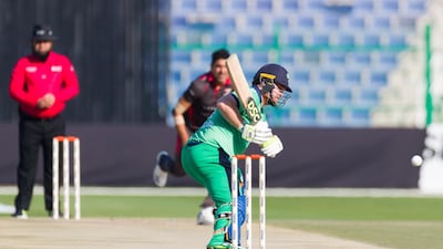 Ireland batting against the UAE in the final ODI.