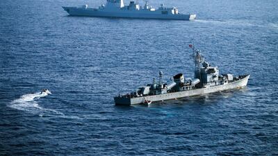 Crew members of China’s South Sea Fleet take part in a drill in the Xisha Islands, or the Paracel Islands in the South China Sea. Beijing braced for an international tribunal’s ruling on the South China Sea where it has laid expansive claims disputed by its Asian neighbours. AFP