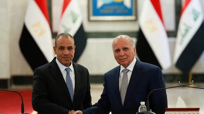 Fuad Hussein, right, has been nominated for the presidency by the Kurdish Democratic Party. Reuters