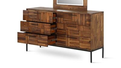 For this Saigon six-drawer wooden dresser from Homes R Us pay Dh2,795 and get Dh1,397.5 in vouchers back. Photo: Homes R Us