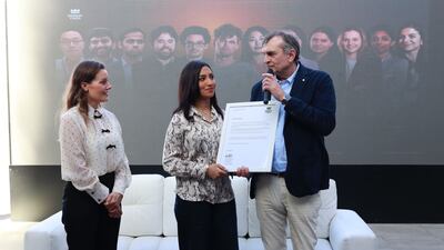 Kjell Madland, managing director of Norway Chess, invited Rouda Essa Alserkal to participate in the ongoing Norway Chess Open. Photo: Norway Chess