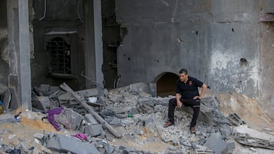 The aftermath of Israeli strikes in the Palestinian town of Beit Lahiya, in the northern Gaza Strip. EPA