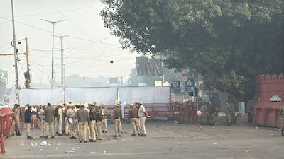 Hundreds of police and federal forces, along with anti-terrorism and forensic officers, have gathered at the scene of the blast. Taniya Dutta for The National