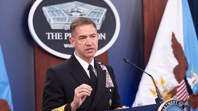US Centcom commander Adm Brad Cooper has said military partnerships with regional allies are key to achieving sustainable security in the Middle East. AFP