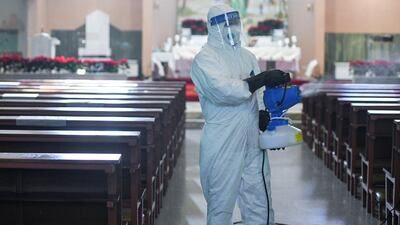 The church is disinfected after every service. Food and drinks are not permitted on the premises.