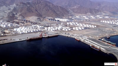Civil Defence officers brought the blaze under control. Photo: Port of Fujairah