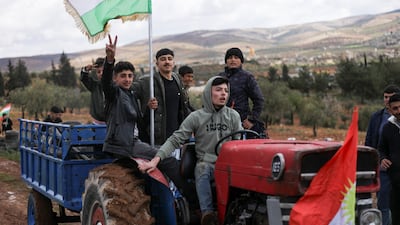 Syrian Kurds prepare to celebrate the spring festival of Nowruz, in Afrin, Syria. Reuters