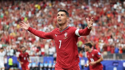 Portugal's Cristiano Ronaldo celebrates scoring against Uzbekistan. Reuters