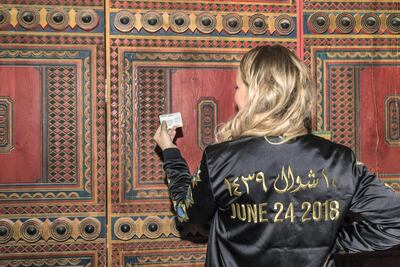 Laura Alho's jacket counts down to the day she'll be able to finally get behind the wheel. Abdul Ahad for The National.