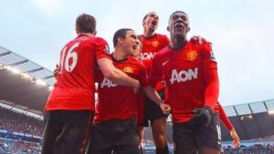 Manchester United's players have been criticised for celebrating the winning goal in the match against Manchester City.