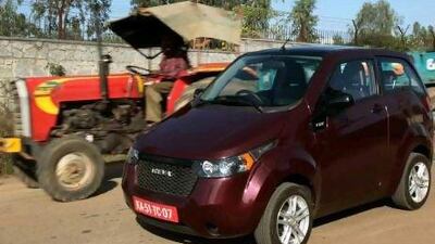 Electric cars, such as the locally manufactured Reva, could be a sign of the future on Indian roads as major international car makers look to enter the fledgling market. Namas Bhojani / Bloomberg News