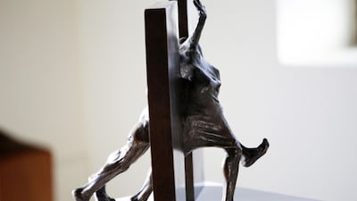 A sculpture by Kuwaiti artist Sami Mohammed. AFP