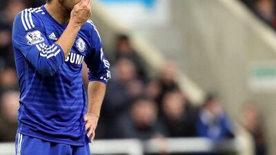 Chelsea's Diego Costa reacts at the end of his side's 2-1 loss to Newcastle United in the Premier League on Saturday. Scott Heppell / AP / December 6, 2014