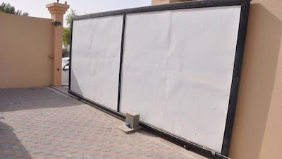 The gate in which the boy’s head became stuck. Courtesy Ajman Police