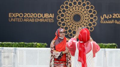 A rare opportunity to capture a quiet moment at Expo 2020 Dubai. Pawan Singh / The National