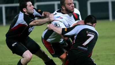 The UAE Falcons, in black, have not played an international match since 2009.