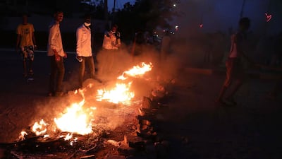 Sudanese protesters burn tyres as they march in protest for the deaths of other protesters earlier the same day in another state of Sudan, Khartoum, Sudan. EPA