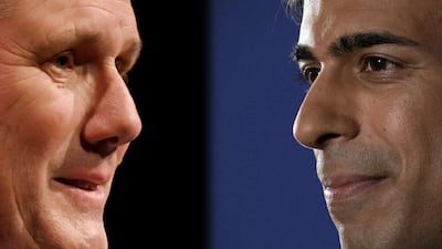 Rishi Sunak and Keir Starmer. A poll by The National has shown that the UK believes the Labour leader would do a better job on the world stage than the current British Prime Minister. Getty Images
