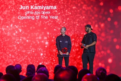 Abu Dhabi outpost's chef Jun Kamiyama collects Michelin Guide award in October. Victor Besa / The National