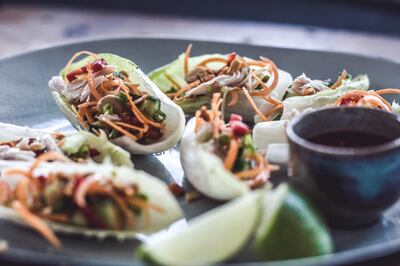 Chicken lettuce wraps. Courtesy Scott Price