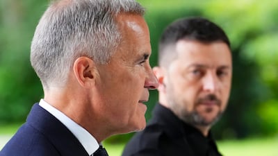 Canada Prime Minister Mark Carney told Ukrainian President Volodymyr Zelenskyy that he does not rule out sending troops under as part of a peace deal. The Canadian Press via AP