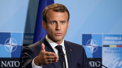 Emmanuel Macron said Europe was "on the edge of a precipice". Reuters