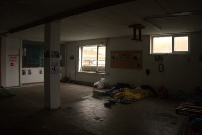 Some asylum seekers who have not been housed by Belgium's country's asylum agency now live in a squat in Brussels. Sunniva Rose / The National