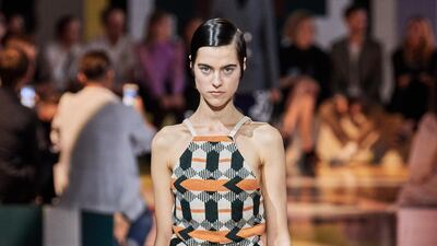 Bold patterning at Prada spring summer 2020