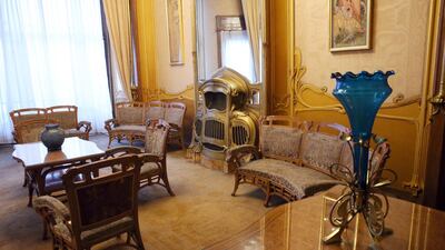 View of a room in Hotel Solvay, an Art Nouveau house designed by Victor Horta, in Brussels. AFP