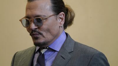 US actor Johnny Depp returns to the courtroom after a lunch break. AFP