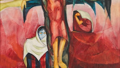 Ismail Shammout, 'Crucifixion', 1972 (est. £50,000-70,000), one of the top lots in the auction.