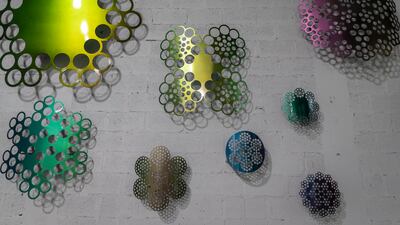 The designs are taken from rope cables that carry oil from deep in the Earth to the surface. Antonie Robertson / The National