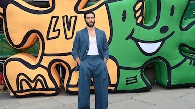 French-Algerian actor Tahar Rahim attends the Louis Vuitton show. Getty Images For Louis Vuitton