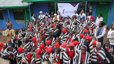 Etihad Airways and the National Bank of Abu Dhabi launched two community outreach activities in Kenya with donations of blankets and school supplies to the Dream Children’s Home, and the Children in Freedom organisation. Courtesy Etihad