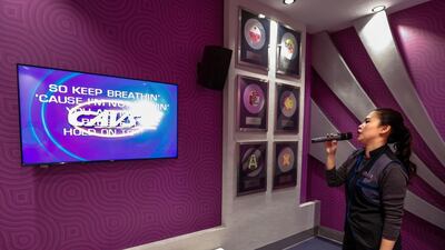 The karaoke room at Hub Zero. Victor Besa for The National