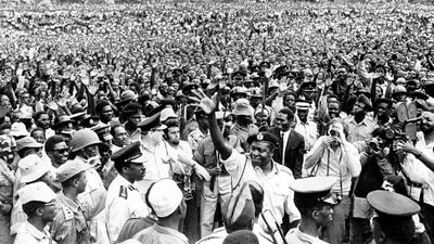 Idi Amin in Kampala, Uganda, in 1971. Dinaw Mengestu’s third novel is based in part on the tragedy of Uganda under a violent dictatorship. AP Photo / Jun 2014