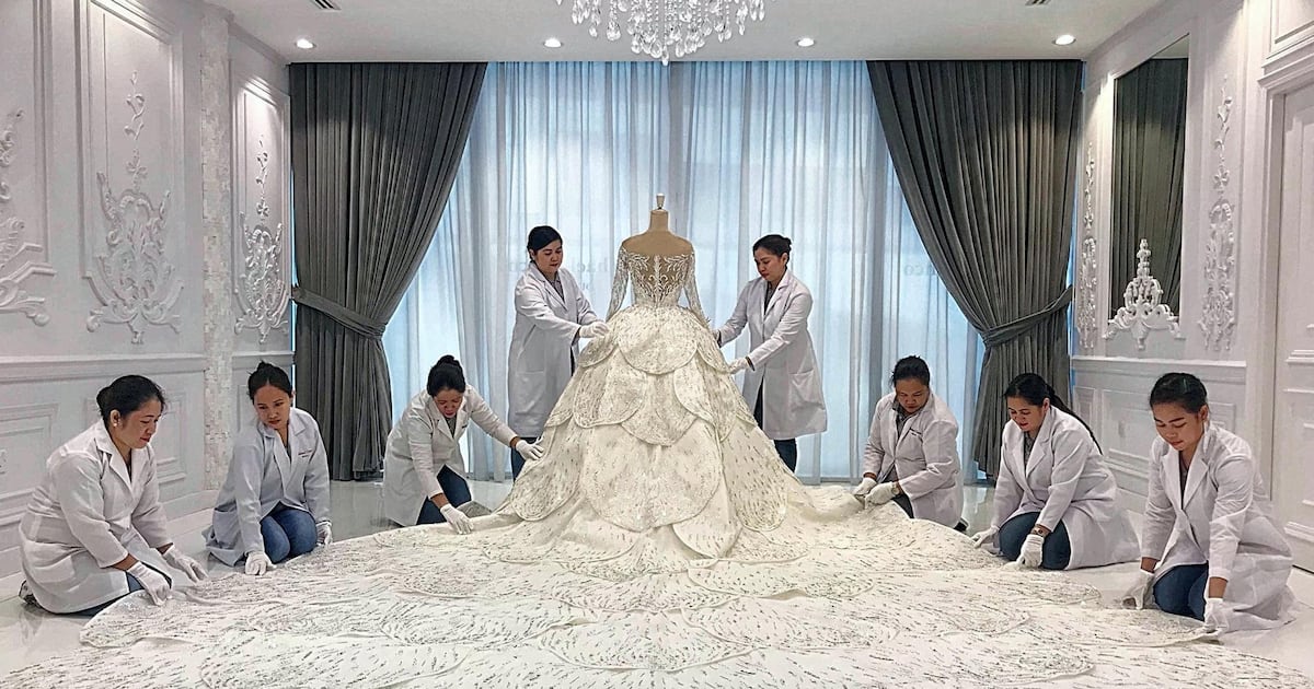 victoria swarovski wedding dress designer Victoria Swarovski's Michael Cinco Wedding Dress