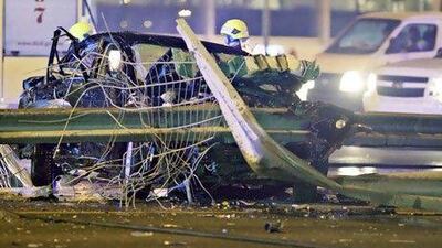 The accident happened at about 11 pm on Sheikh Zayed Road inbound near the D65 exit.