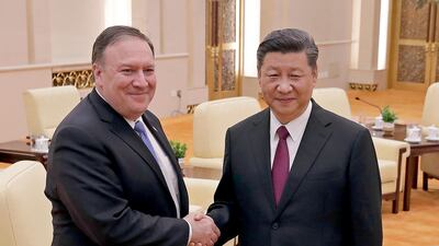 US Secretary of State Mike Pompeo raised the trade issue directly with China last week, when he met in Beijing with President Xi Jinping and others. Andy Wong / EPA