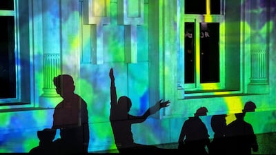 The Sharjah Light Festival show on Al Noor Mosque on Khalid's lagoon. Reem Mohammed / The National