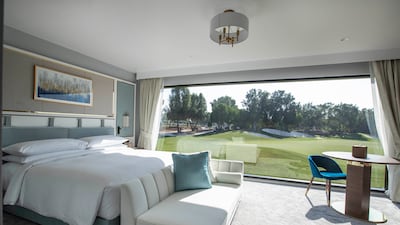 A Stay on the Green by Hilton is a new hotel room located at Jumeirah Golf Estates, offering great views of the greens. All photos: Ruel Pableo for The National