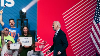 US President Joe Biden. Most young Arabs believe the US would be a stronger ally than China over the next five years. AP