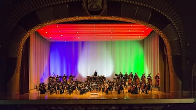 The Symphony Orchestra of India presented by TCA Abu Dhabi and featuring conductor Zane Dalal at the Emirates Palace Auditorium. Antonie Robertson / The National