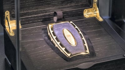 A boxed key at the Dubai launch.