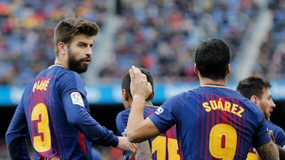 Gerard Pique was part of the all0-conquering Barcelona team led by Pep Guardiola. Pau Barrena / AFP