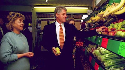 Bill Clinton shopped on the loyalist Shankill Road during a visit to Northern Ireland in 1995.